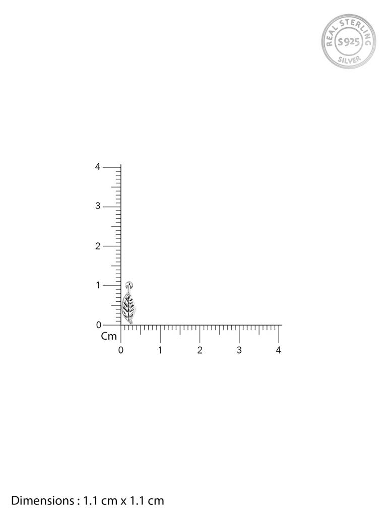 Giva 925 Sterling Silver Oxidised Silver Leafy Nose Ring