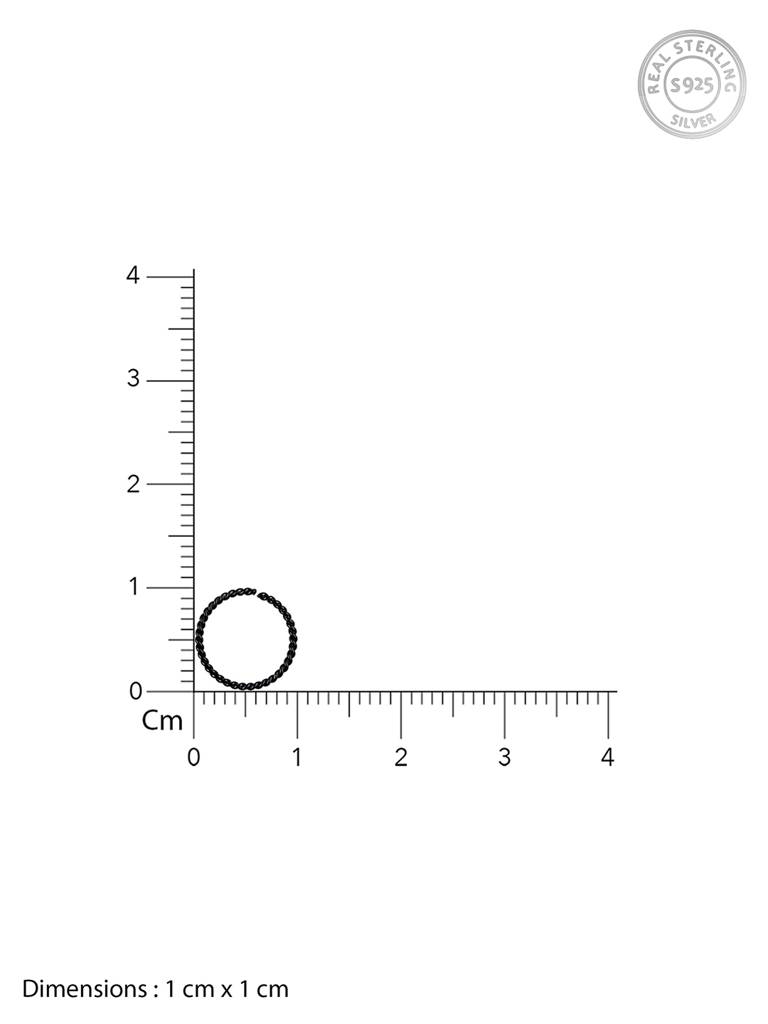 Giva 925 Sterling Silver Oxidised Silver String Nose Ring