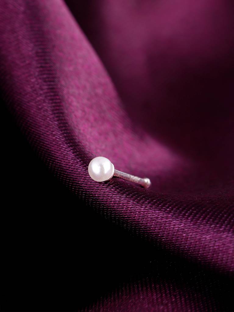 Giva 925 Sterling Silver Pearl Nose Pin