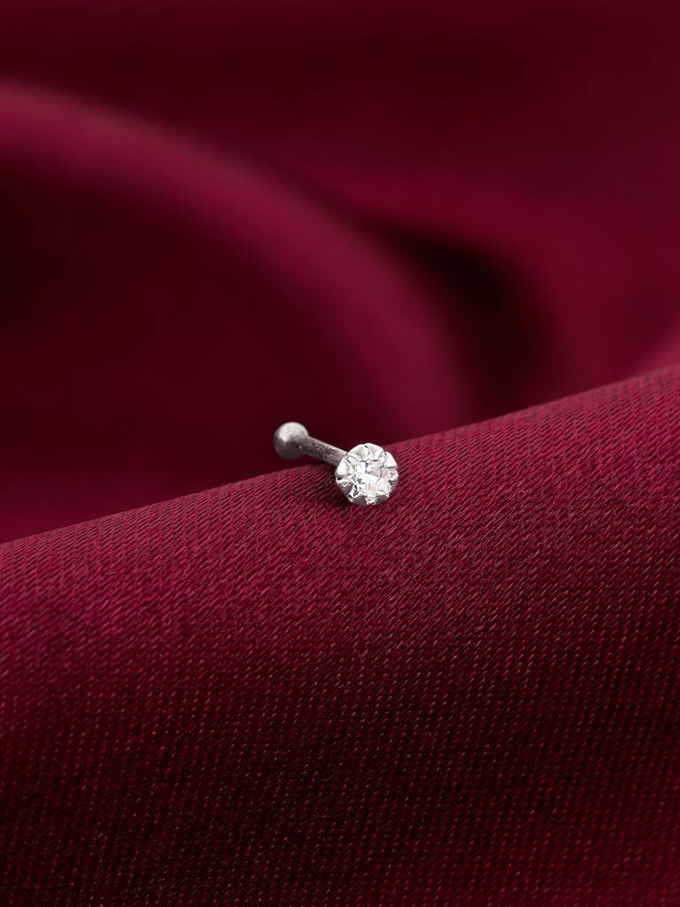 Silver Moon Love Nose Pin : NP0153