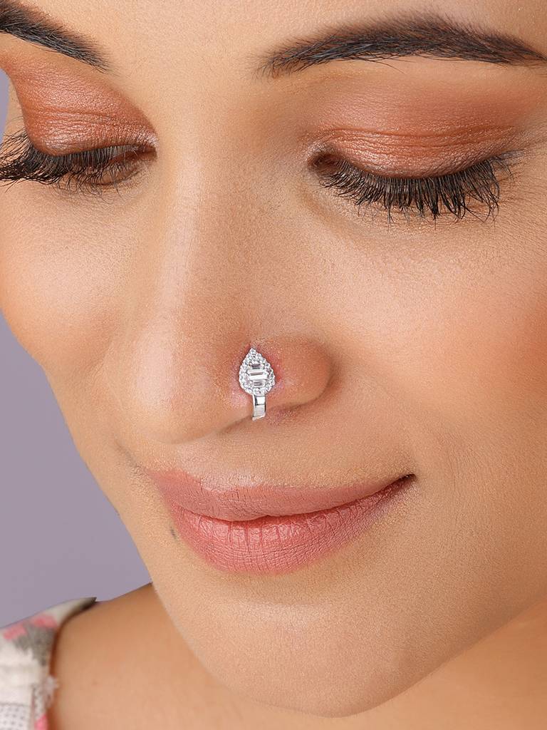 Giva 925 Sterling Silver Delicate Pear Nose Pin