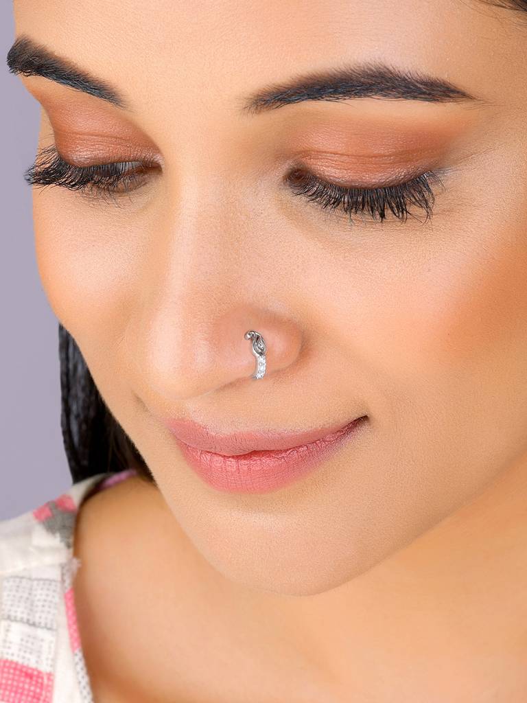Giva 925 Sterling Silver Mango Fusion Nose Pin