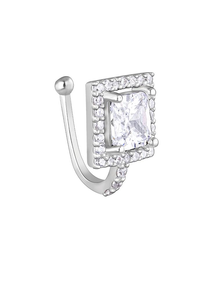 Giva 925 Sterling Silver Square Stoned Nose Pin