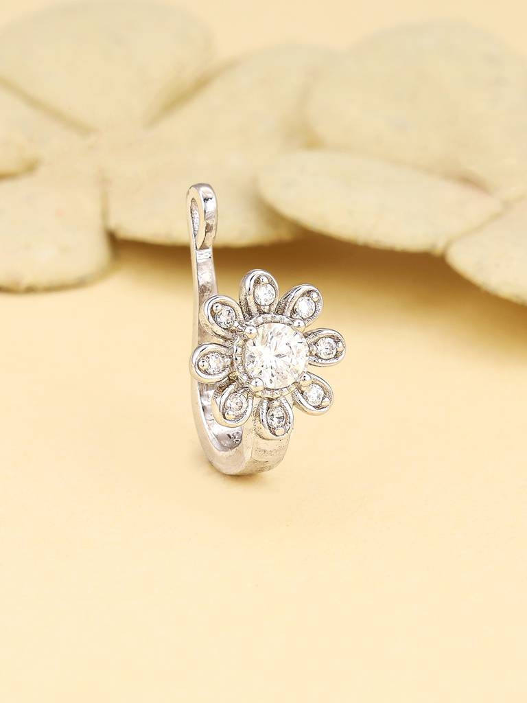 Giva 925 Sterling Silver Floral Fantasy Nose Pin