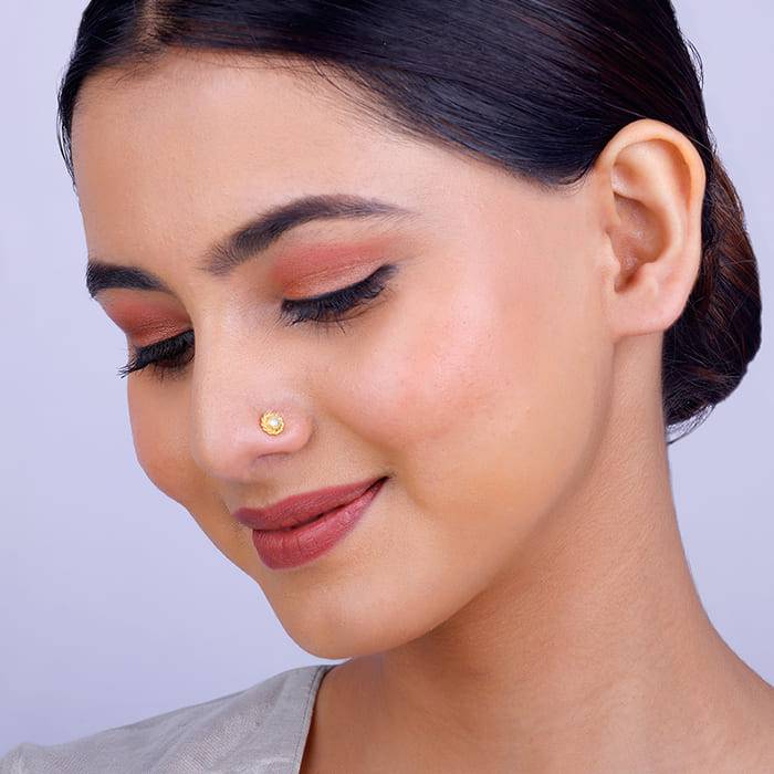 925 Silver Chaleya Nose Pin For Women : NP0176
