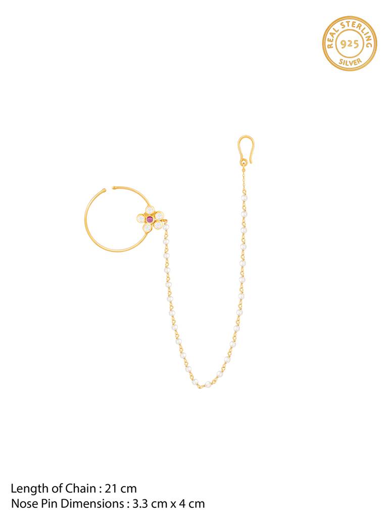 Giva 925 Silver Teri Nazar Nose Pin : NP0182