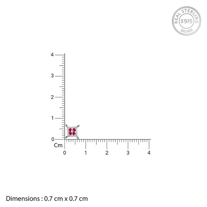 Giva 925 Silver Lily Mist Nosepin| Nose Pin For Women And Girls | With Certificate Of Auth : NP0187