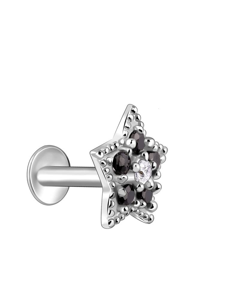 Silver Bright Star Nose Pin : NP0200