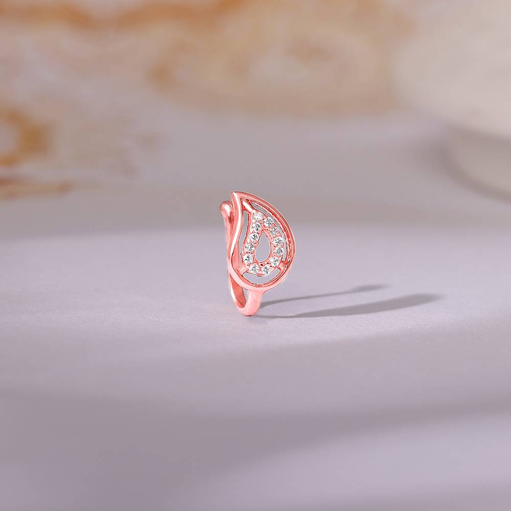 Giva 925 Silver Rose Gold Aam Nose Pin : NP0210