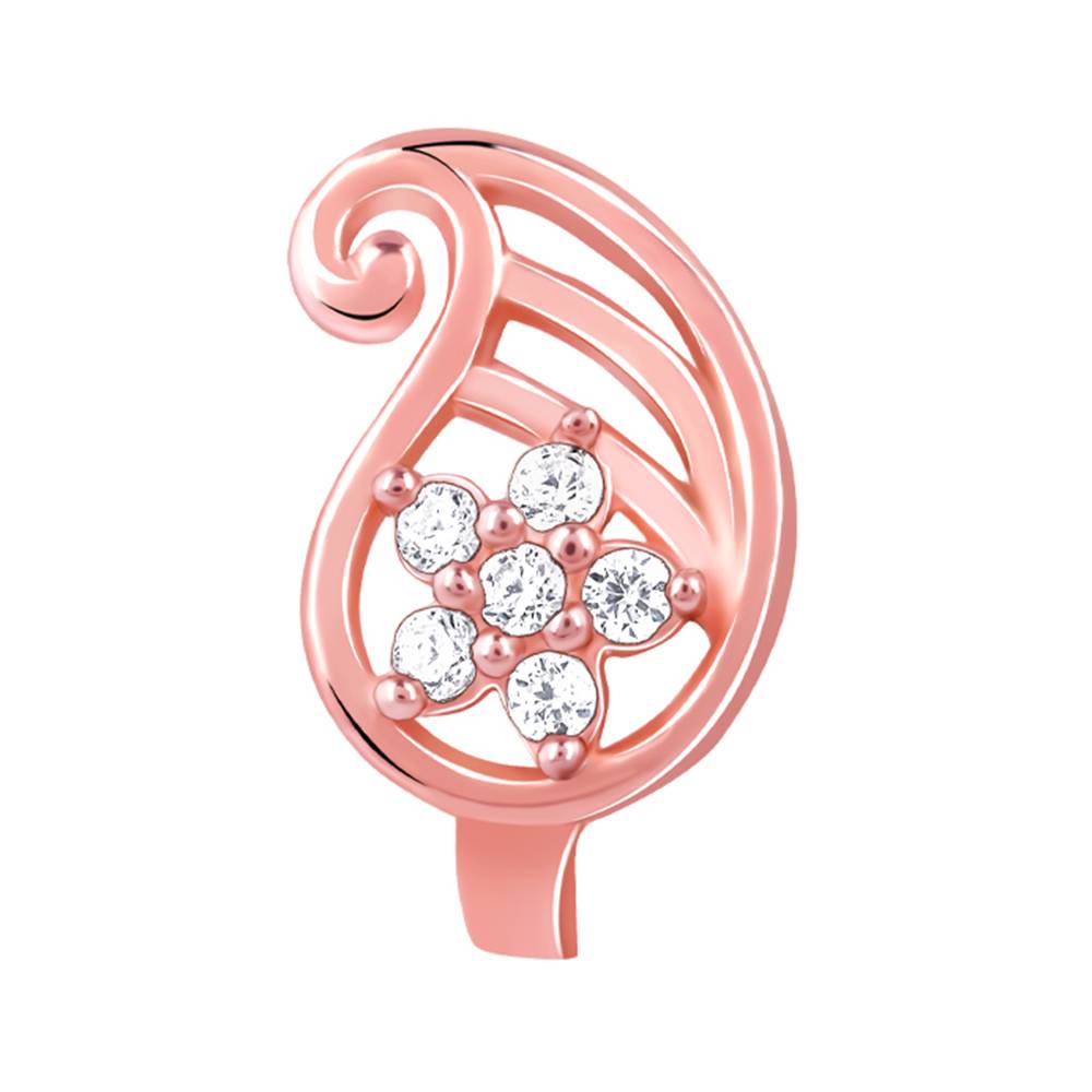 Giva 925 Silver Rose Gold Aamram Nose Pin : NP0211