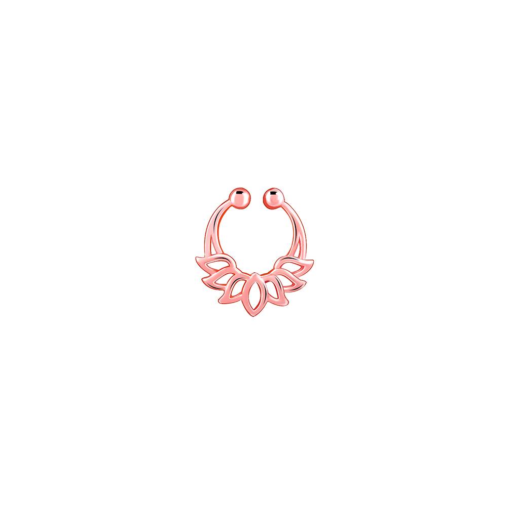 Giva 925 Silver Rose Gold Kamal Septum Ring : NP0212