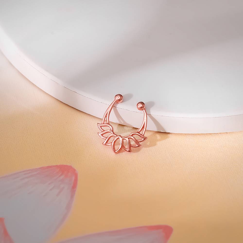 Giva 925 Silver Rose Gold Kamal Septum Ring : NP0212