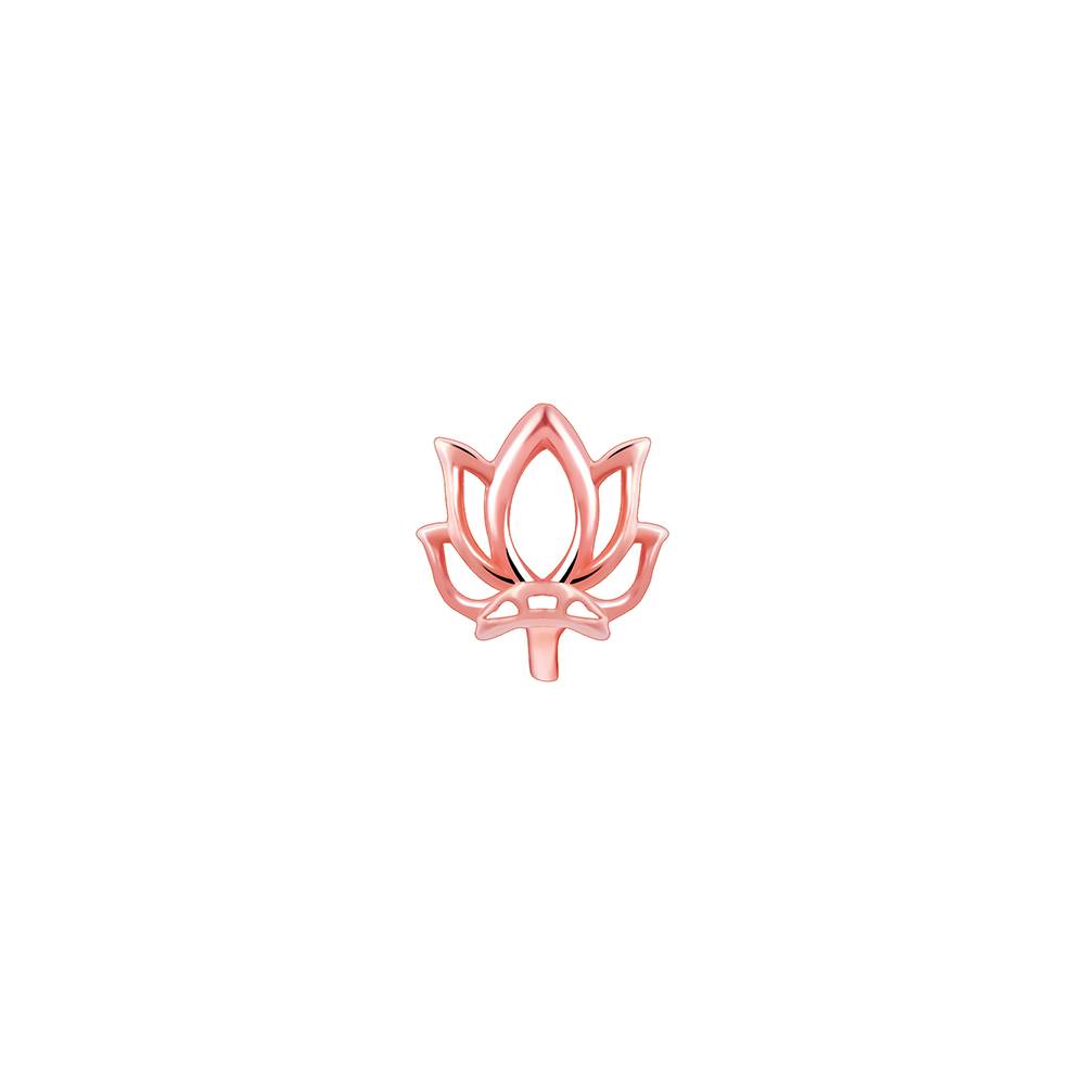 Giva 925 Silver Rose Gold Padma Nose Pin : NP0213
