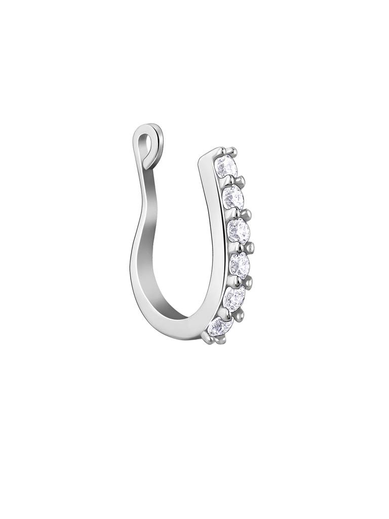 Silver Zirconia Nose Ring : NP0216