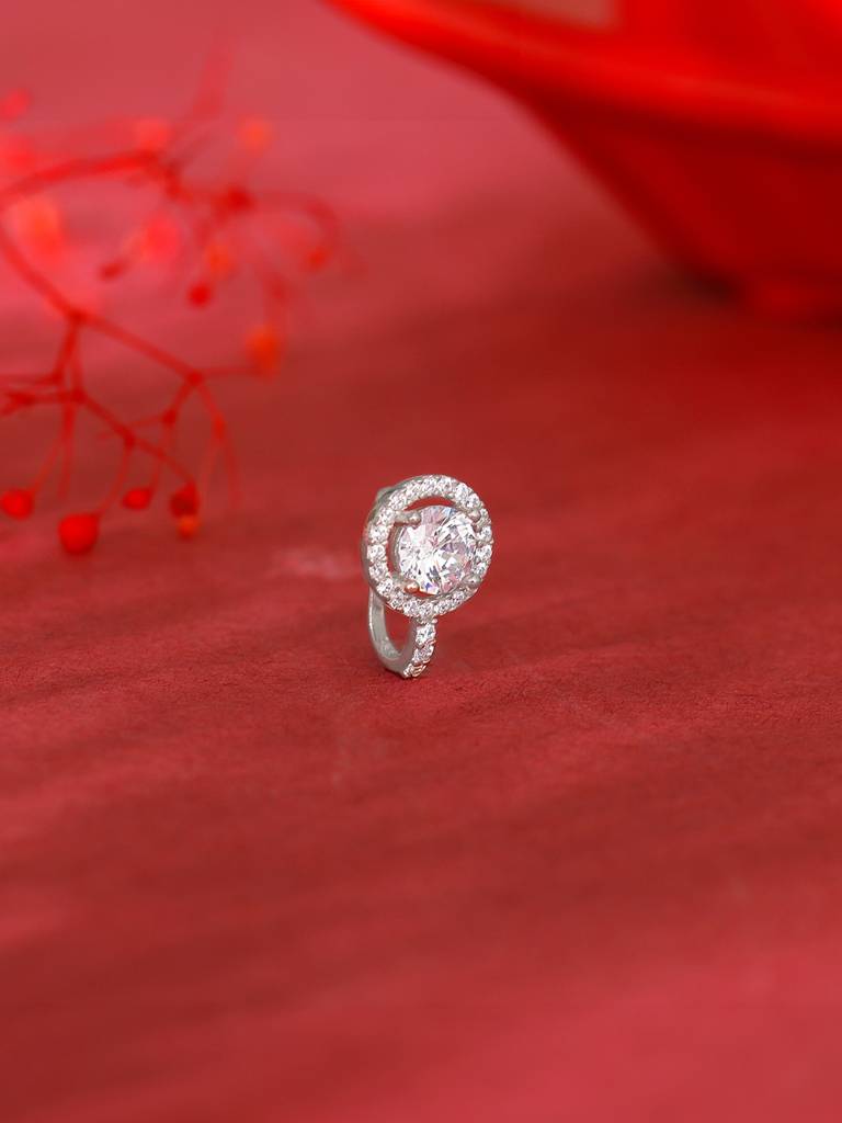 Silver Circular Nose Pin (Clip On) : NP0223