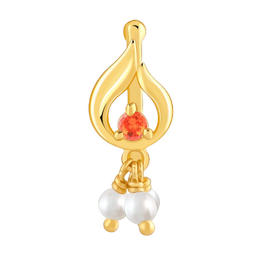 Golden Iris Nosepin (Clip On)| Nose Pin For Women And Girls : NP0240