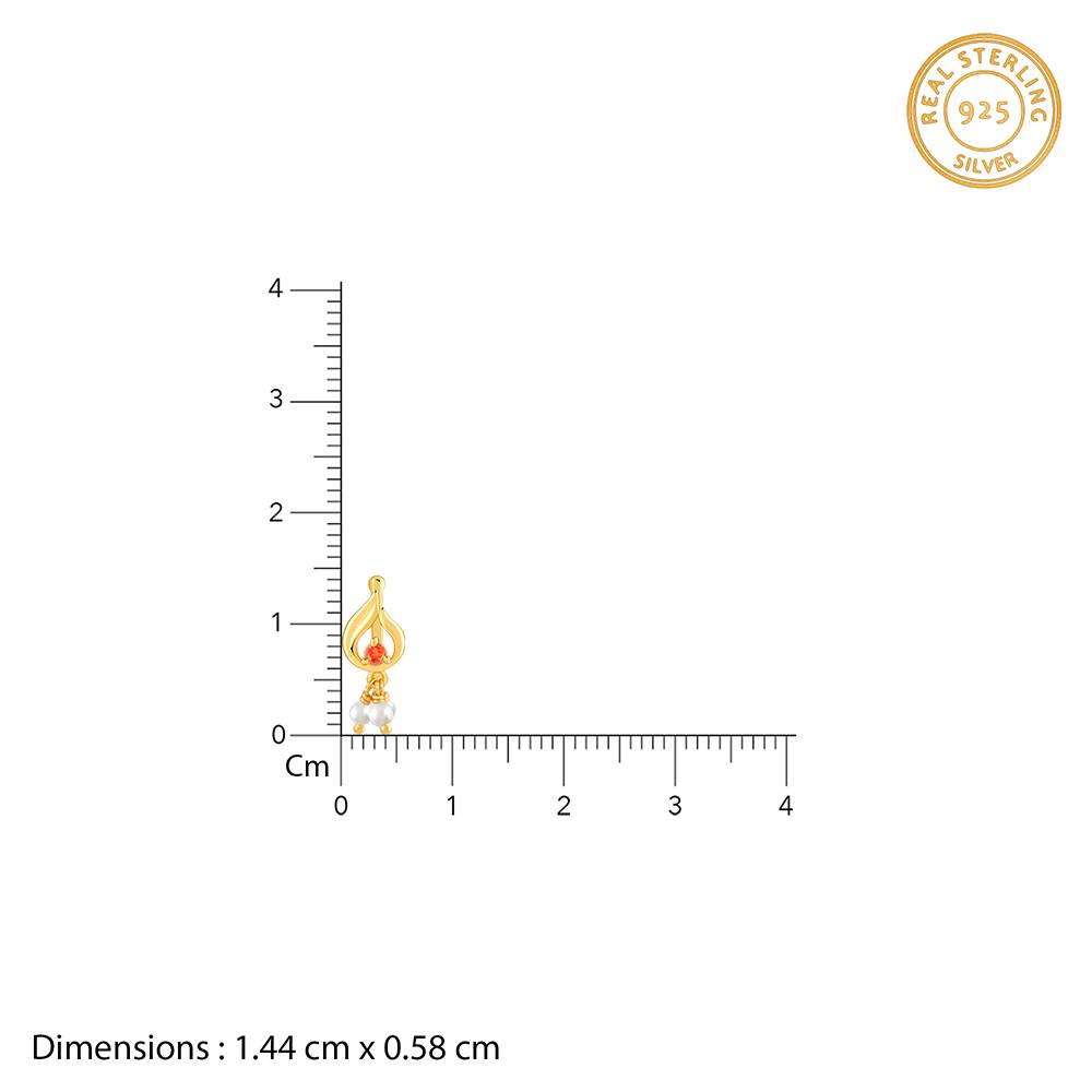 Golden Iris Nosepin (Clip On)| Nose Pin For Women And Girls : NP0240