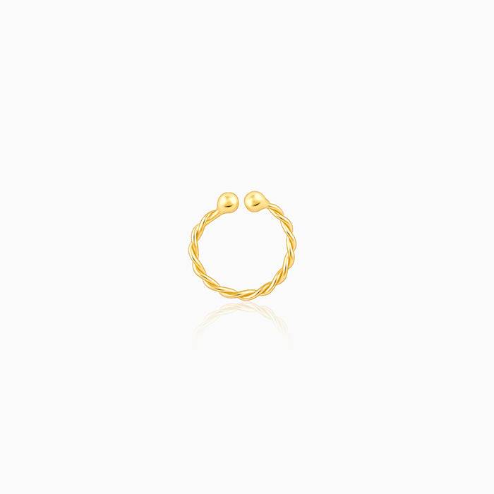 Golden Twisted Nose Ring : NP096