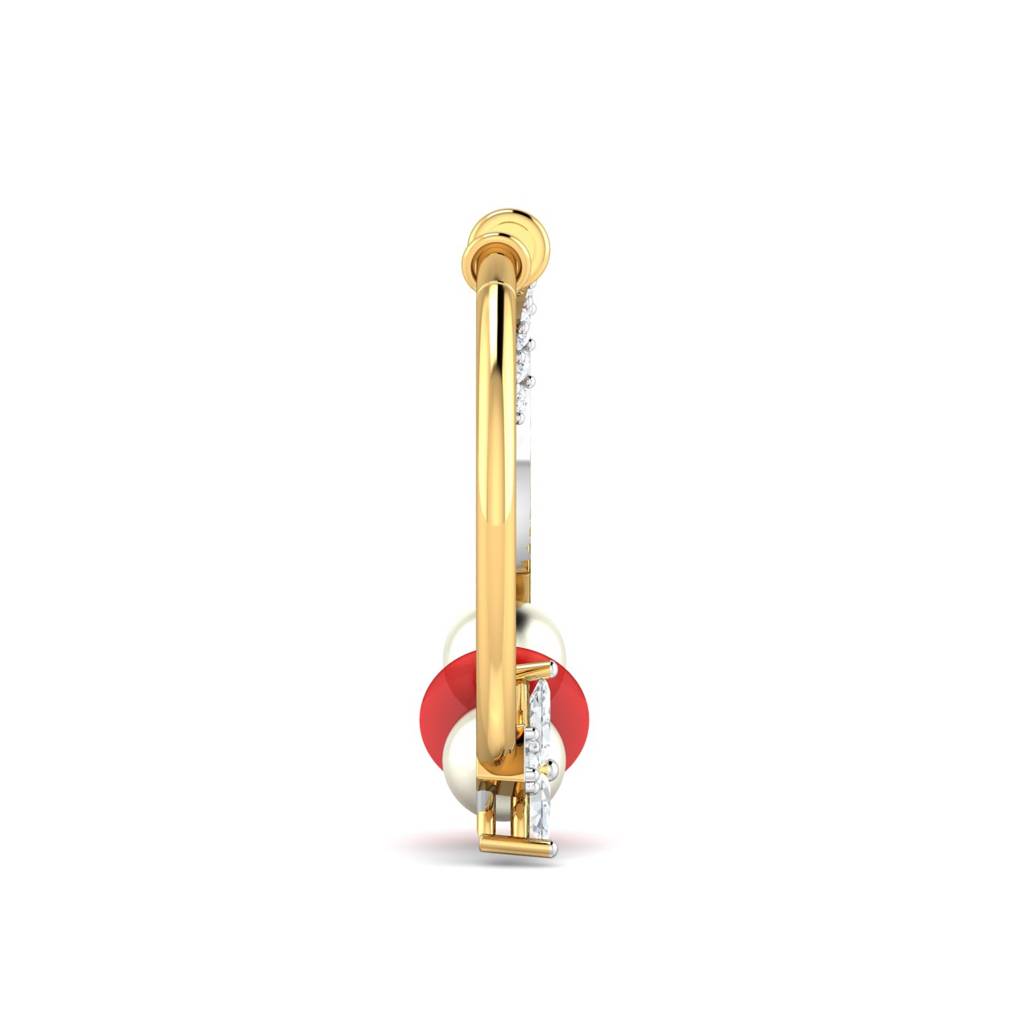 KuberBox 18K Yellow Gold Bindu Bridal Nath (Danda)