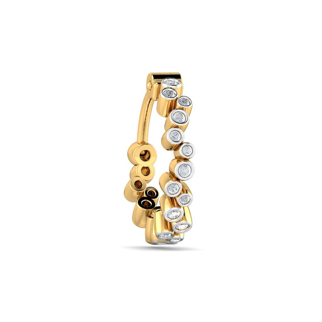 KuberBox 18K Yellow Gold Corin Dots Nose Ring
