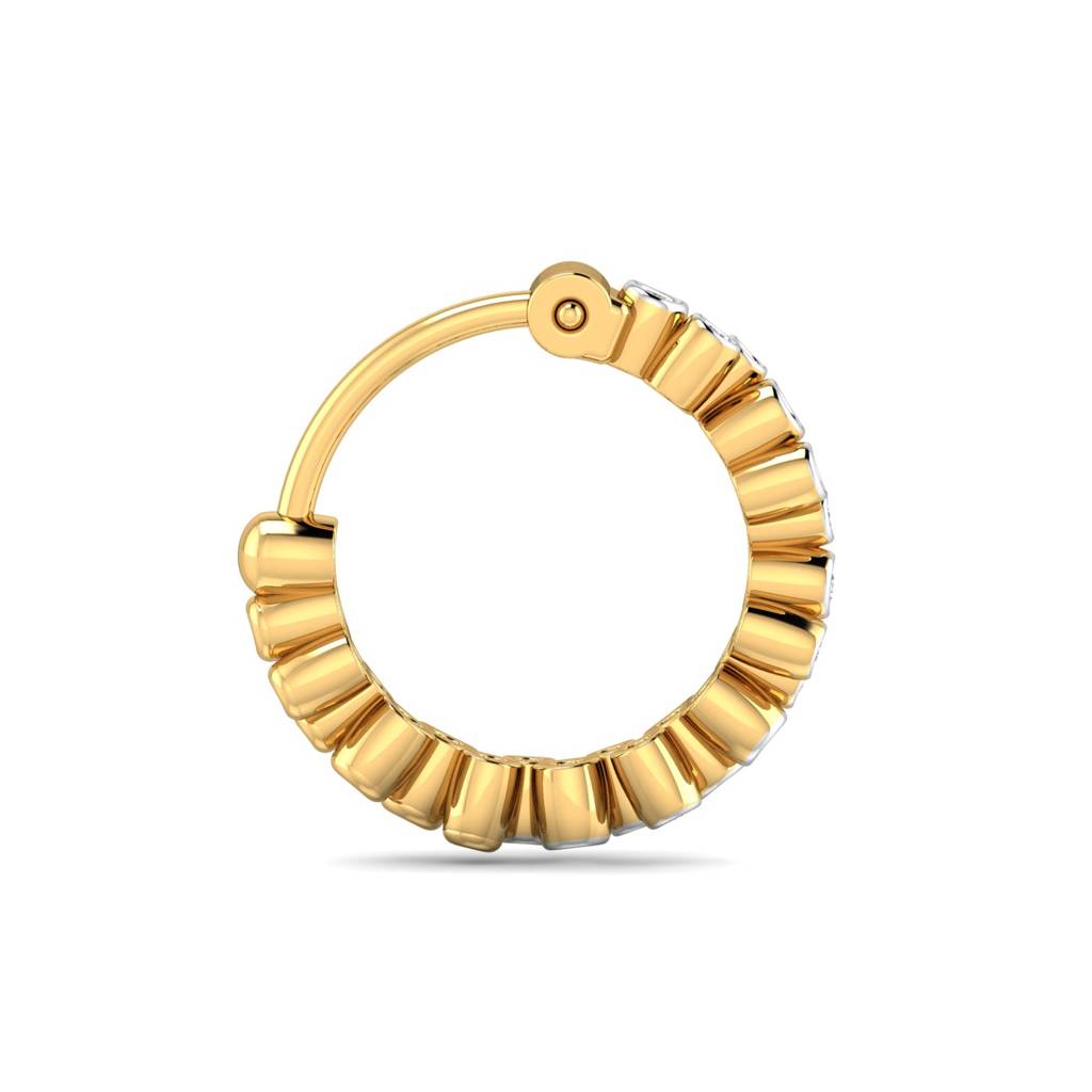 KuberBox 18K Yellow Gold Corin Dots Nose Ring