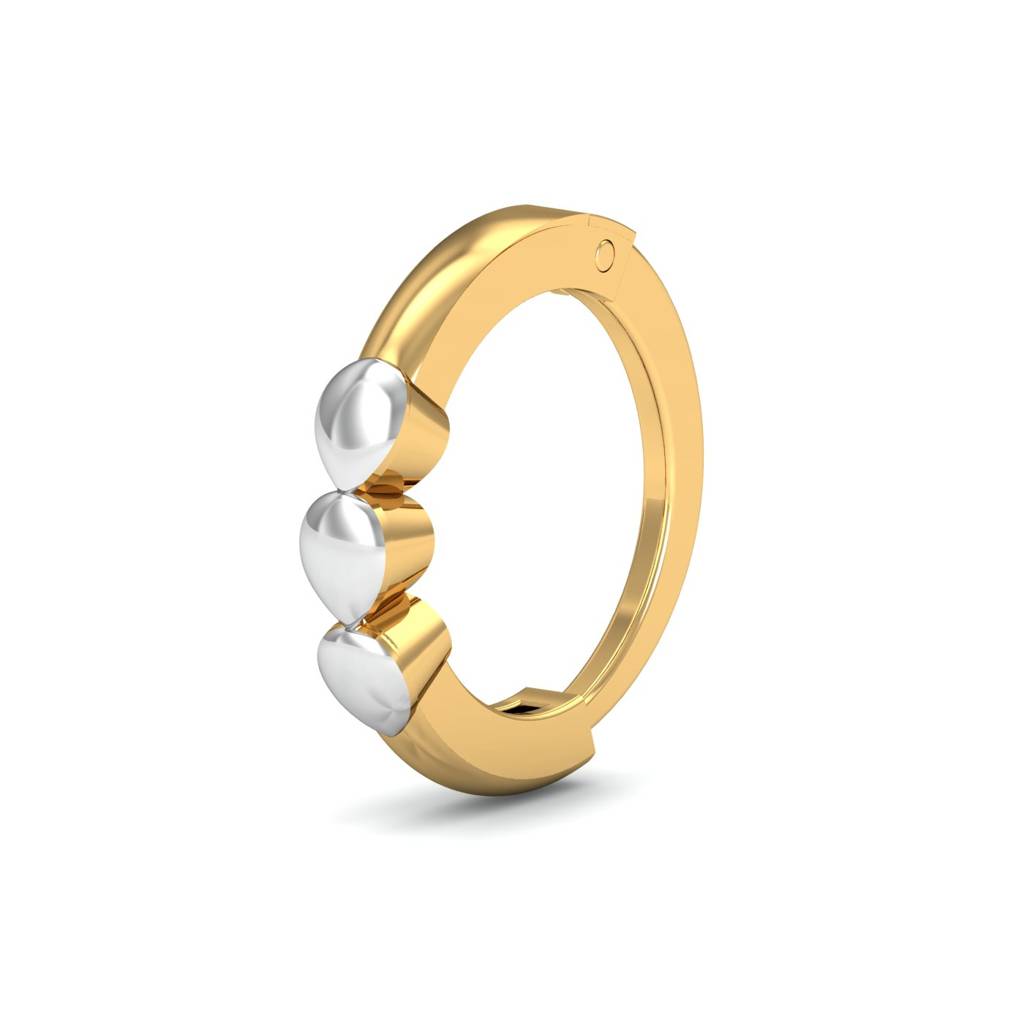 KuberBox 18K Yellow Gold Mystic Gold Nose Ring