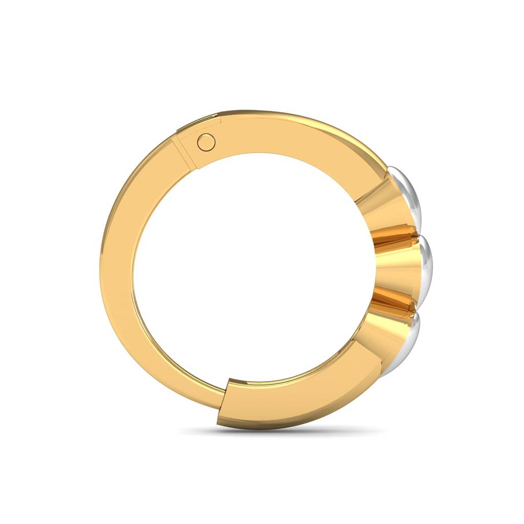 KuberBox 18K Yellow Gold Mystic Gold Nose Ring