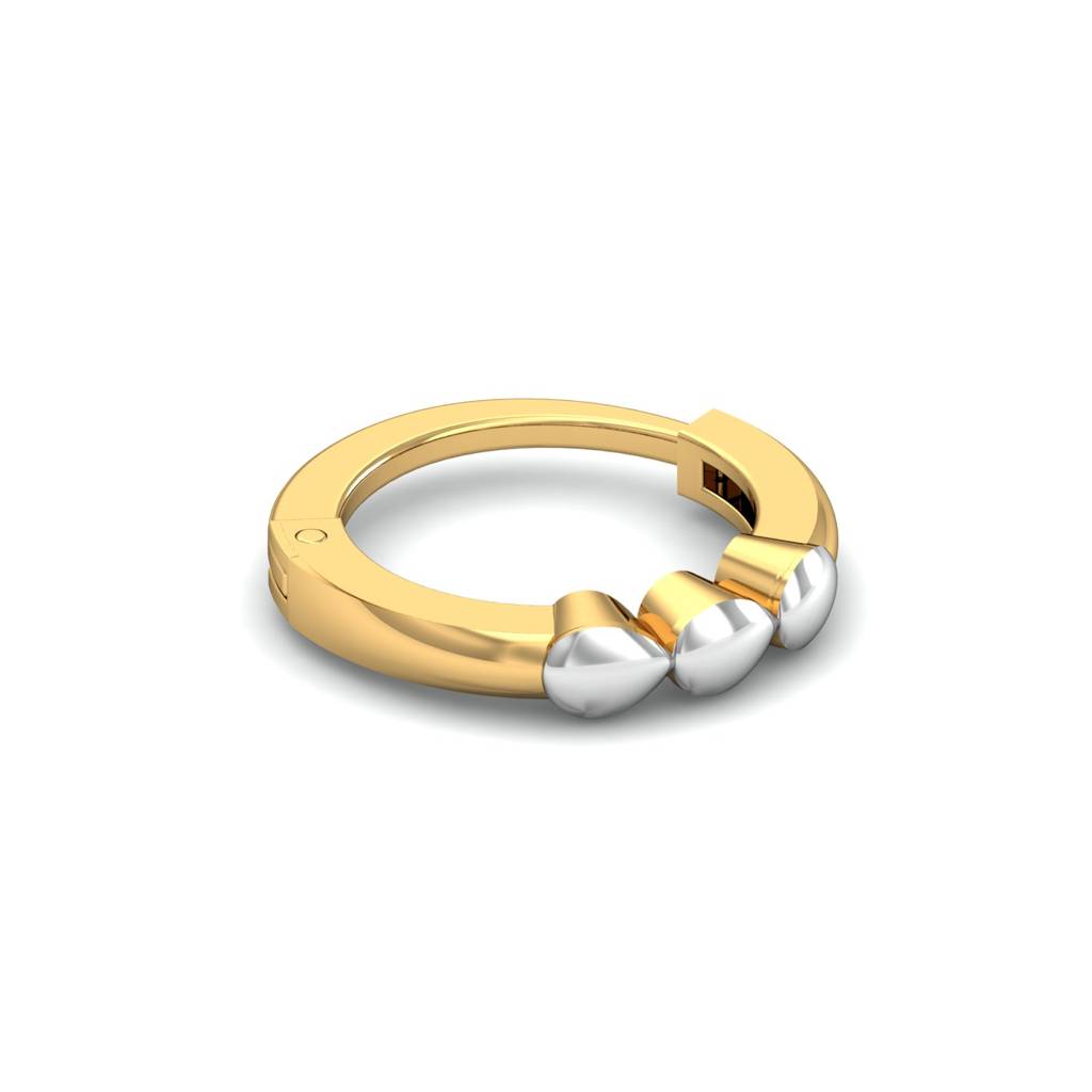 KuberBox 18K Yellow Gold Mystic Gold Nose Ring