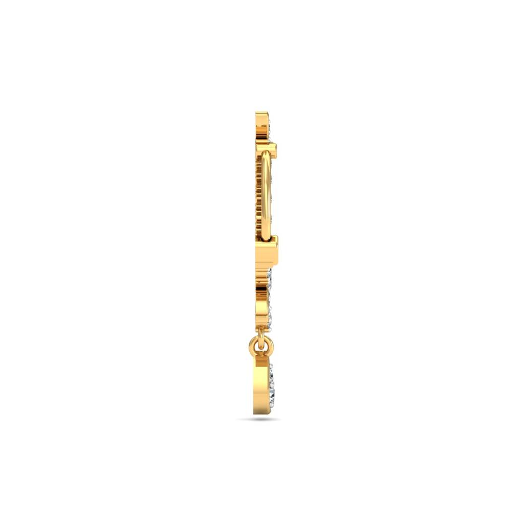 KuberBox 18K Yellow Gold Atricia Diamond Nose Ring