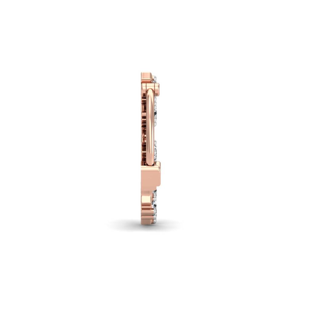 KuberBox 18K Rose Gold Stars-Aligned Nose Ring