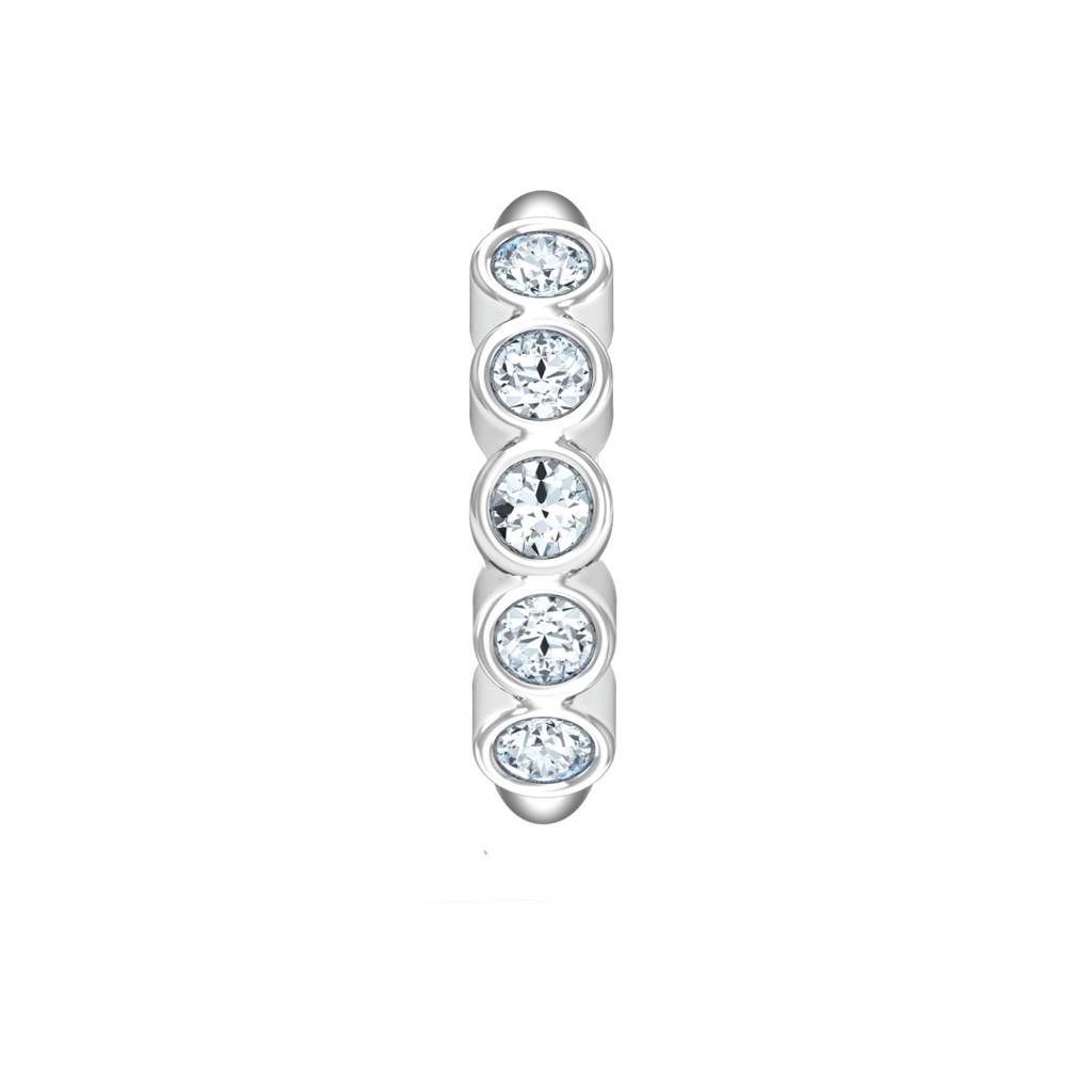 KuberBox 18K White Gold Caprice Nose Ring