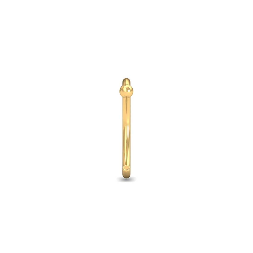 KuberBox 18K Yellow Gold Basic Half Hoop for Nose