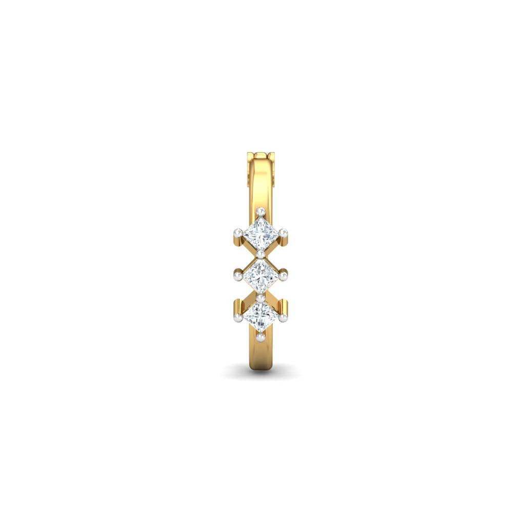 KuberBox 18K Yellow Gold Tripadi Nose Ring