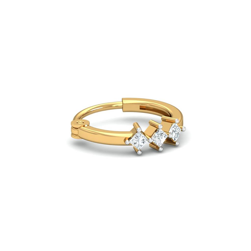 KuberBox 18K Yellow Gold Tripadi Nose Ring