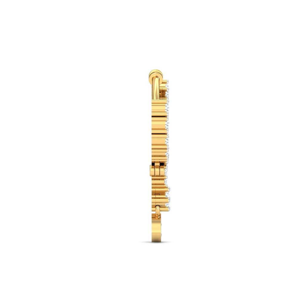KuberBox 18K Yellow Gold Rudhi Spring Nose Ring