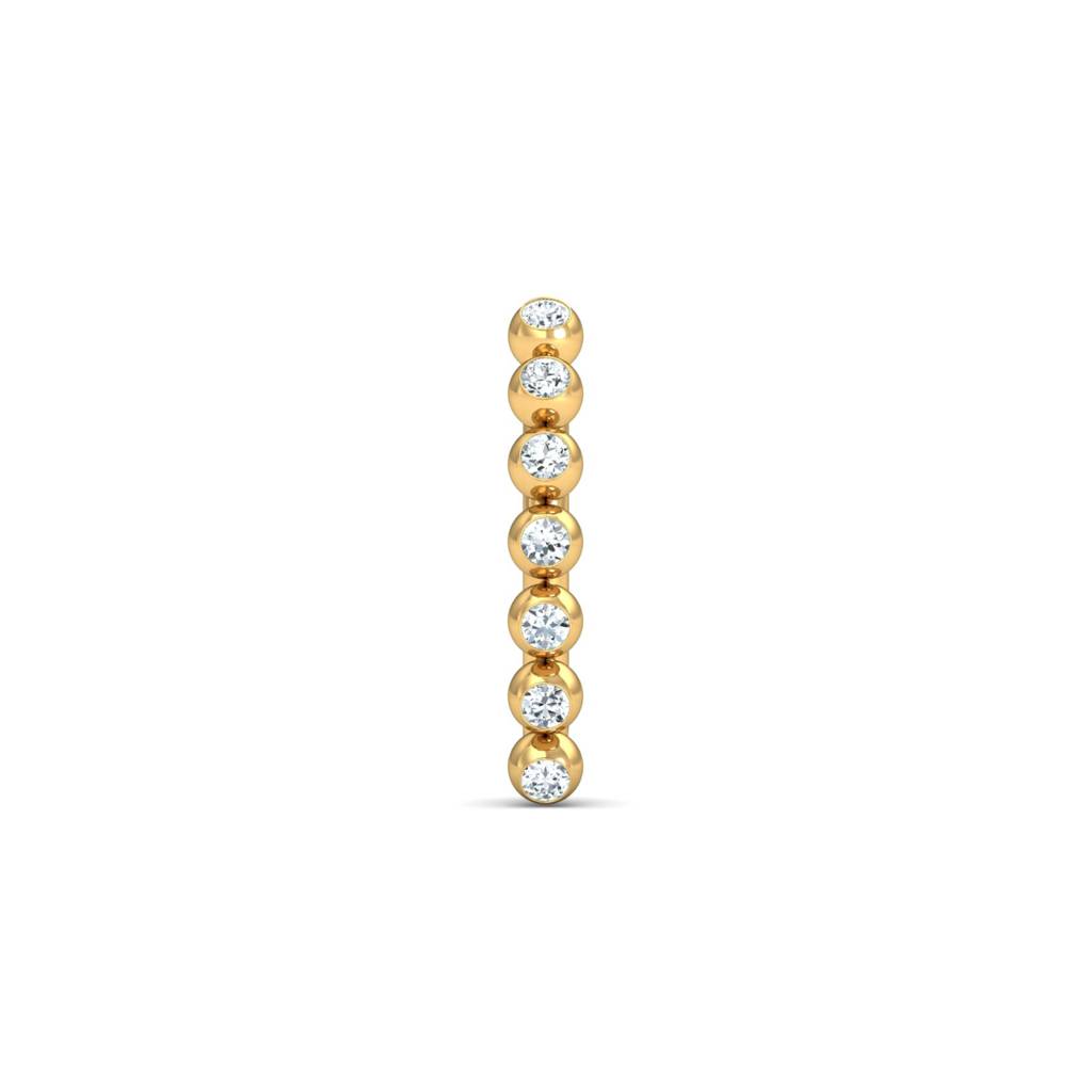 KuberBox 18K Yellow Gold Mugdha Diamond Nose Hook