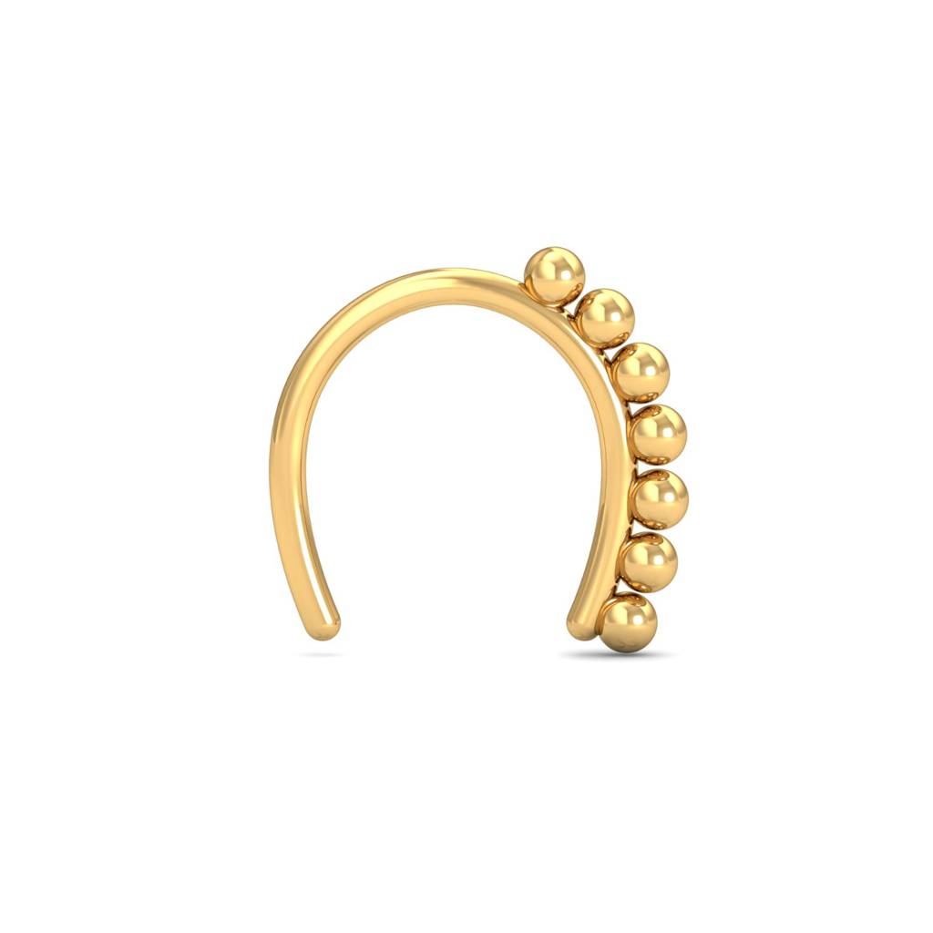 KuberBox 18K Yellow Gold Mugdha Nose Hook