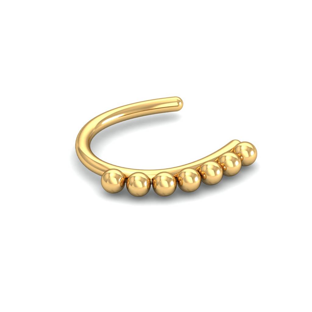 KuberBox 18K Yellow Gold Mugdha Nose Hook