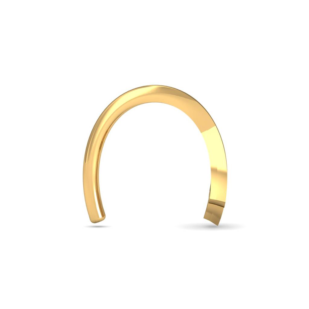 KuberBox 18K Yellow Gold Ahnika Diamond Nose Hook