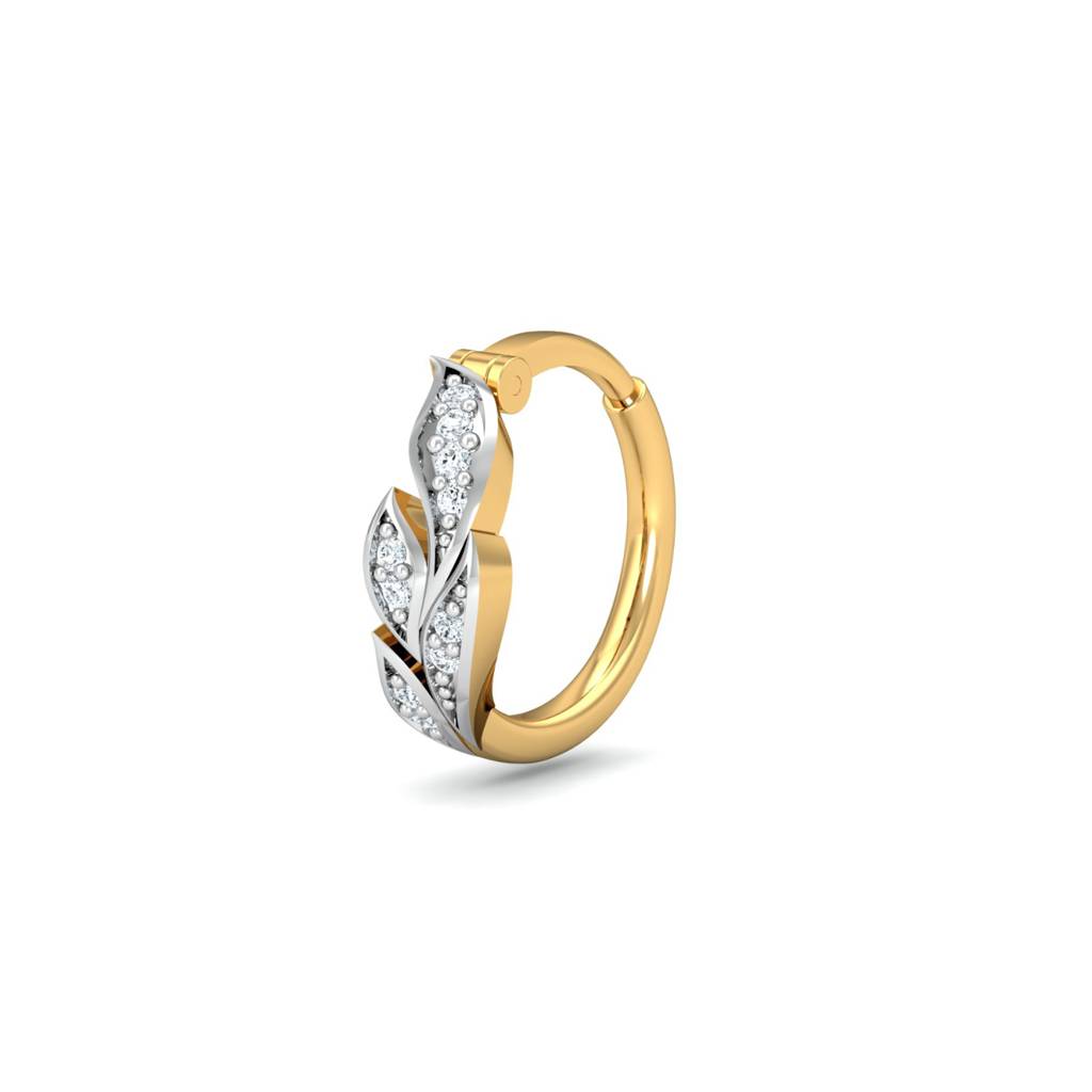 KuberBox 18K Yellow Gold Pallav Nose Ring