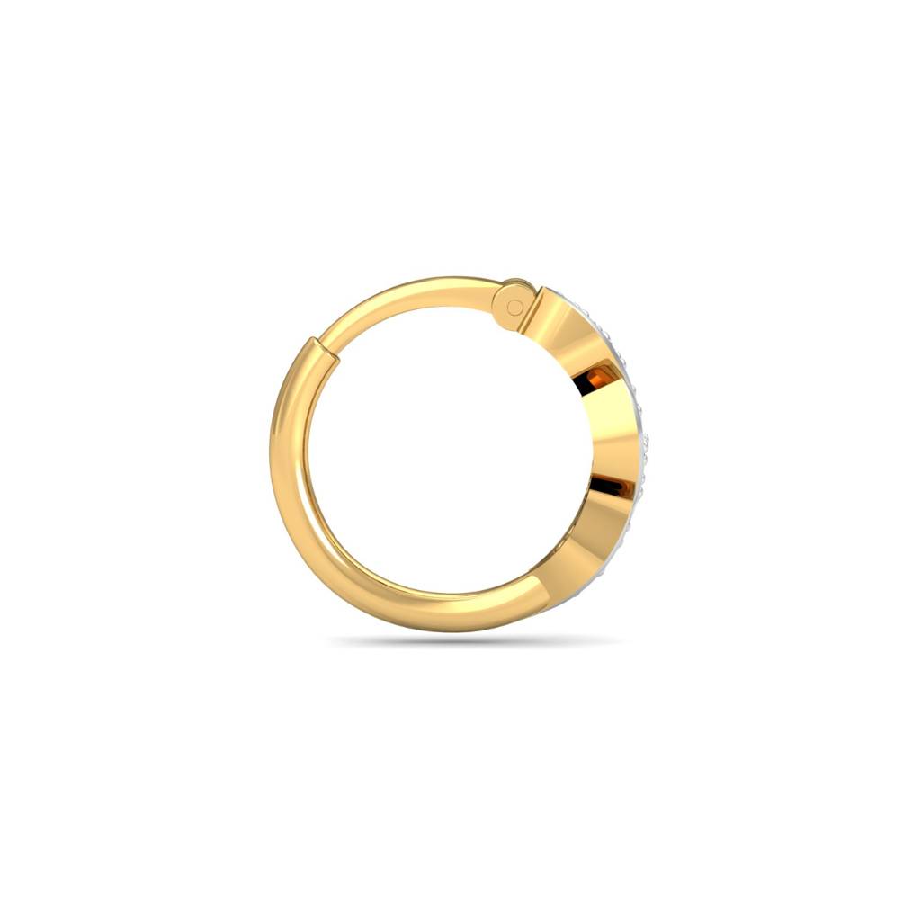 KuberBox 18K Yellow Gold Pallav Nose Ring