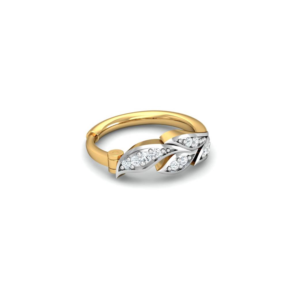 KuberBox 18K Yellow Gold Pallav Nose Ring