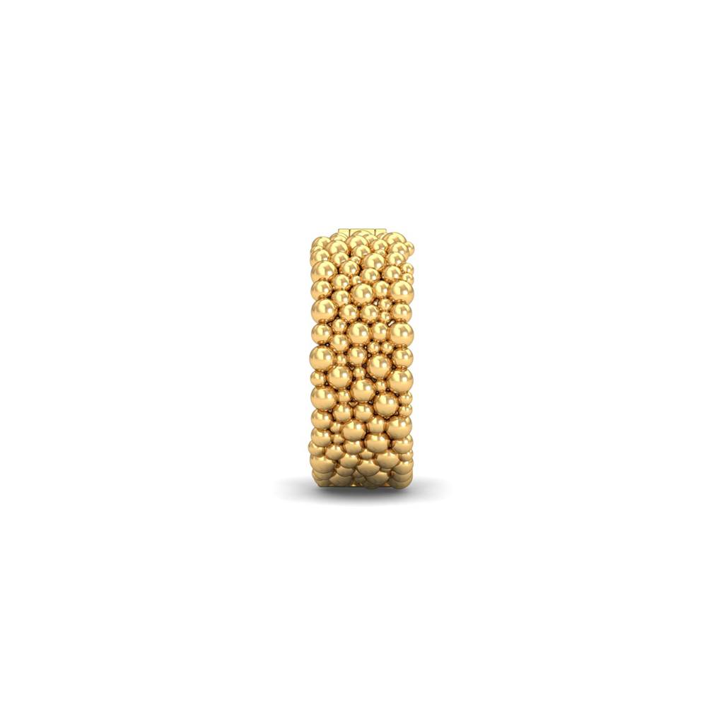KuberBox 18K Yellow Gold Bubbly Nose Ring