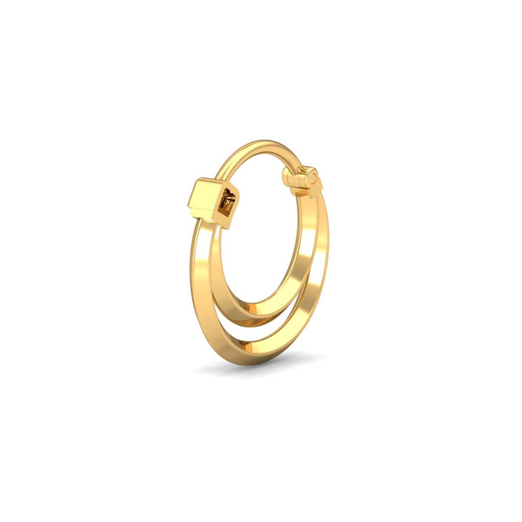 KuberBox 18K Yellow Gold Squeaky Septum Nose Ring