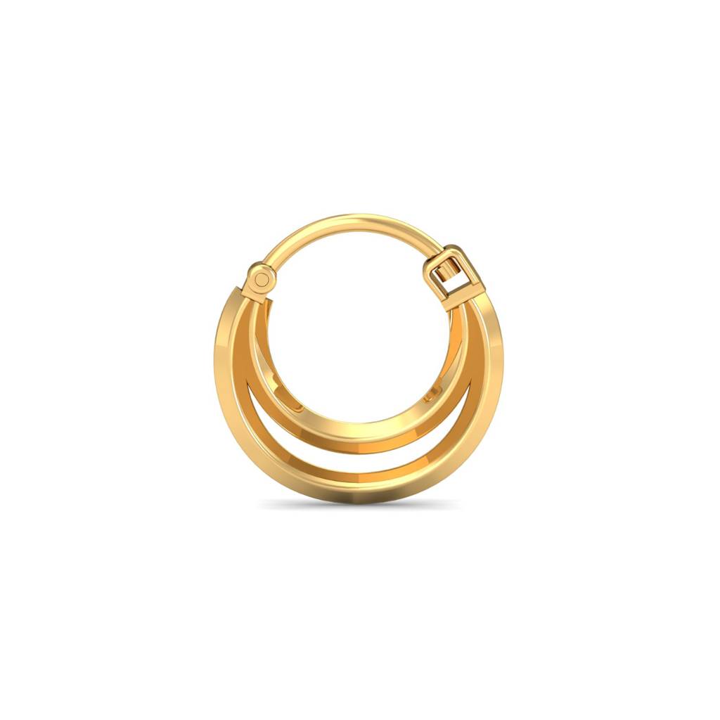 KuberBox 18K Yellow Gold Squeaky Septum Nose Ring