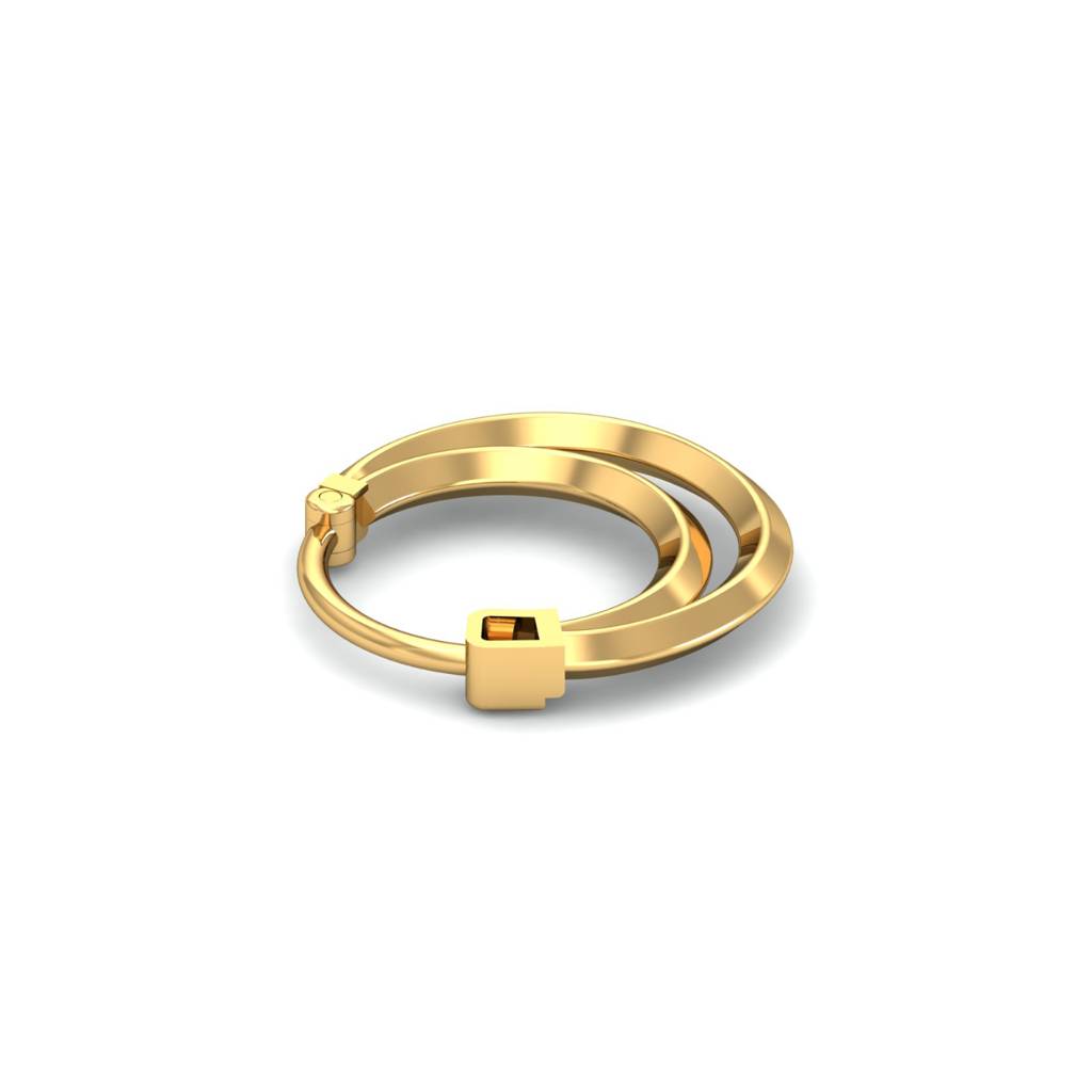 KuberBox 18K Yellow Gold Squeaky Septum Nose Ring