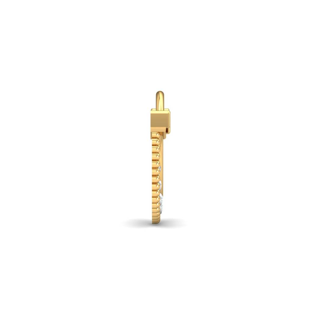 KuberBox 18K Yellow Gold Vistra Diamond Septum Ring