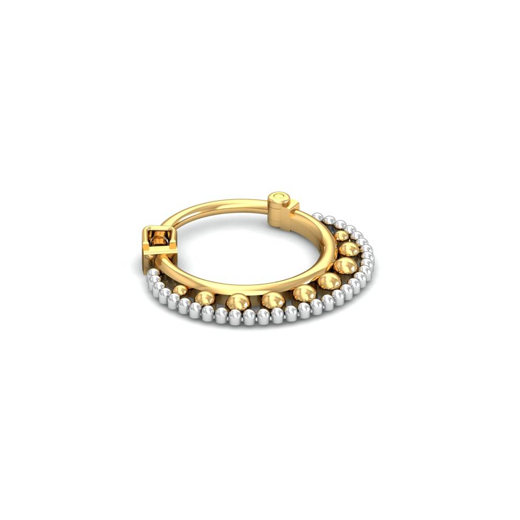 KuberBox 18K Yellow Gold Vistra Septum Nose Ring