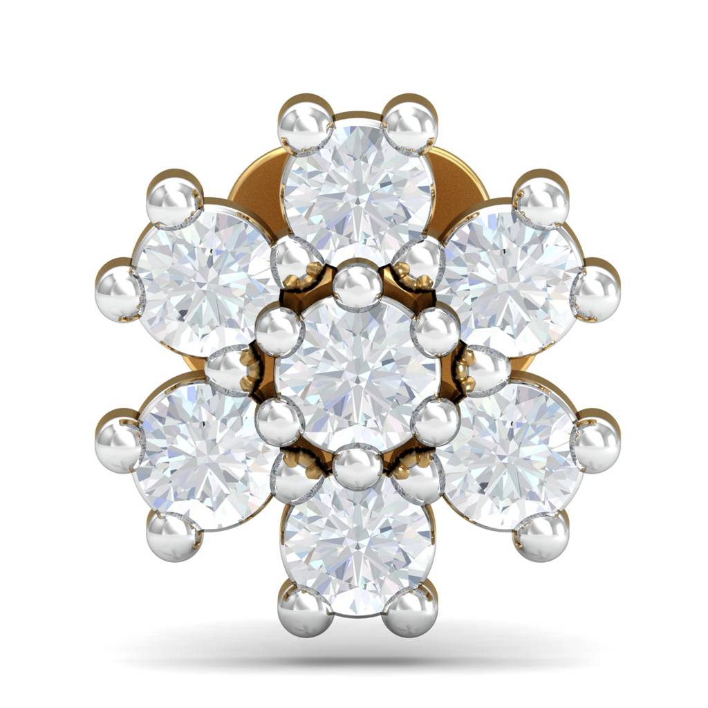 KuberBox 18K Yellow Gold Saakya Nose Stud