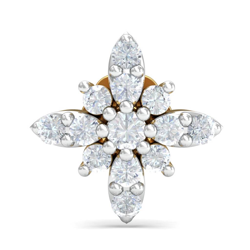KuberBox 18K Yellow Gold Sreeja Nose Stud
